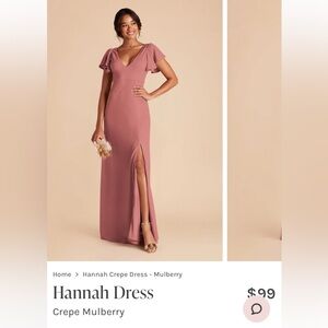 Birdy Grey Hannah Crepe Dress in Mulberry